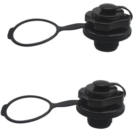 Lot de 2 bouchons de valve d'air gonflables en plastique pour bateau gonflable 24 mm