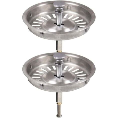 Lot de 2 Bouchons de Vidange 92 mm pour Éviers Anciens Modèles 9.2 cm