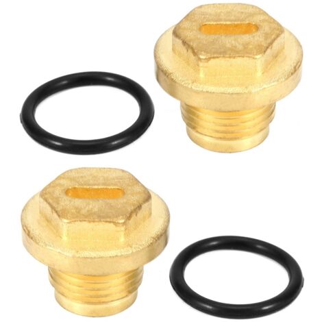 Lot de 2 bouchons de vidange différentiels en laiton avec bague d'étanchéité pour Land Rover Discovery 2