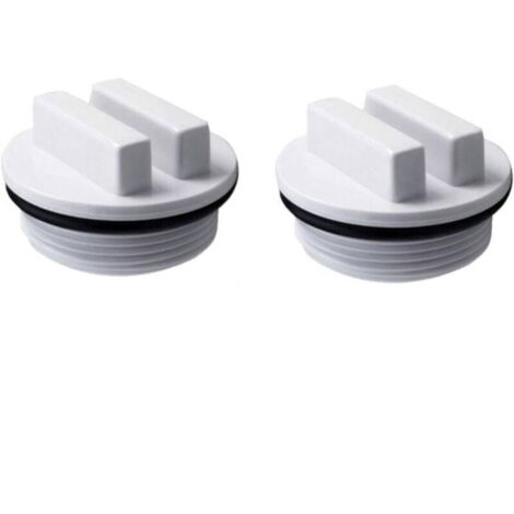 Lot de 2 bouchons d'hivernage SP1022C avec joints toriques pour piscine, idéal pour la saison hivernale.