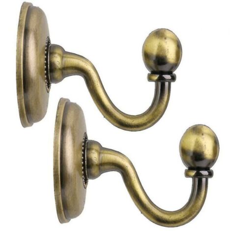 Lot de 2 boucles de rideau en daim de style vintage, crochets de rideau en alliage