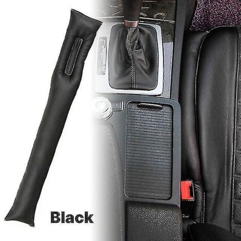 Lot de 2 boudins de siège auto universels souples en cuir, pour un style élégant et discret. Accessoires décoratifs pour l'intérieur de votre voiture [gratuit] - noir