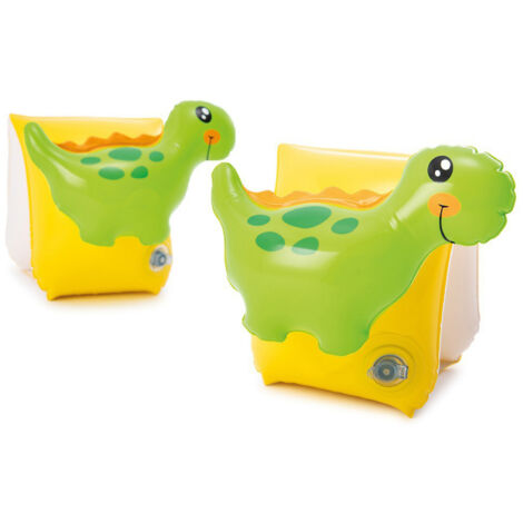 Lot de 2 bouées gonflables en forme de dinosaure pour l'apprentissage de la natation chez les bébés.