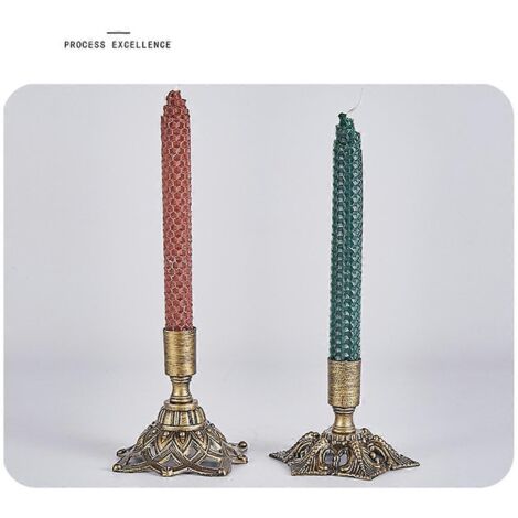 Lot de 2 bougeoirs, bougeoir conique (couleur sur la photo)
