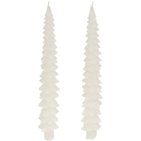 Lot de 2 bougies bâton sapin blanc - Atmosphera créateur d'intérieur