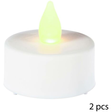 Lot de 10 lampions bougies chauffe-plat LED submersibles blanc chaud à piles
