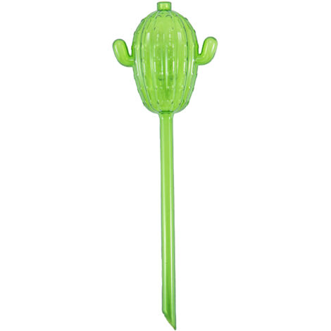 Lot de 2 boules d'arrosage automatiques, 100 ml (3,38 oz), petites boules d'arrosage en plastique en forme de cactus (vertes)