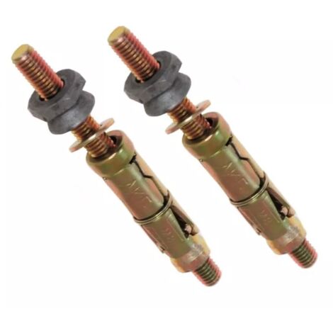 Lot de 2 boulons de fixation sécurisés béton/ciment (diam. 8mm)