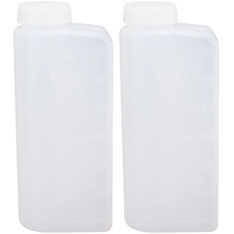 Lot de 2 Bouteilles de Mélange Essence-Huile 600 ml pour Tronçonneuse Scie Électrique Forage--Crezuo