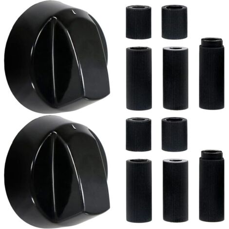 Lot de 2 Bouton Plaque de Cuisson,Bouton Gaziniere,pour Presque Toutes les Plaques de CuissonBouton Cuisiniere Universel, four Cuisinière à Gaz,Avec 10 Adaptateurs
