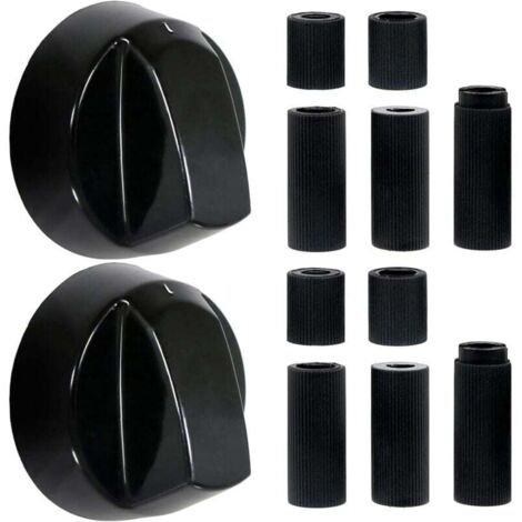Lot de 2 Bouton Plaque de Cuisson,Bouton Gaziniere,pour Presque Toutes les Plaques de CuissonBouton Cuisiniere Universel, four Cuisinière à Gaz,Avec 10 Adaptateurs