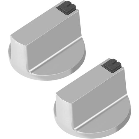 Lot de 2 boutons de commande en alliage de zinc pour cuisinière à gaz, 6 mm, pour four, table de cuisson, interrupteur en métal