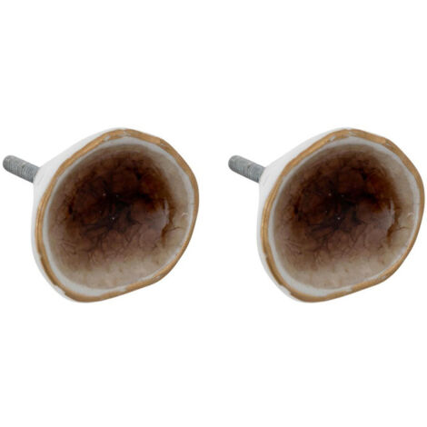 Lot de 2 Boutons de Meuble "Elaina" 4cm Beige