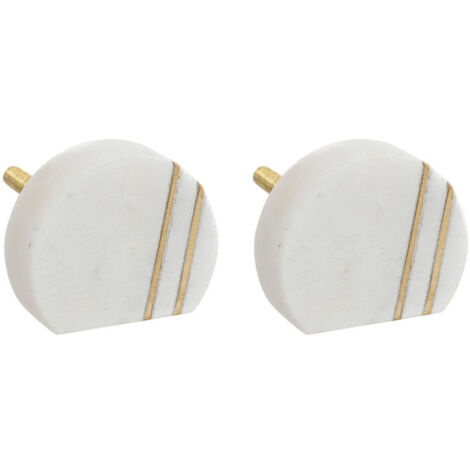 Lot de 2 Boutons de Meuble "Maeva" 4cm Blanc