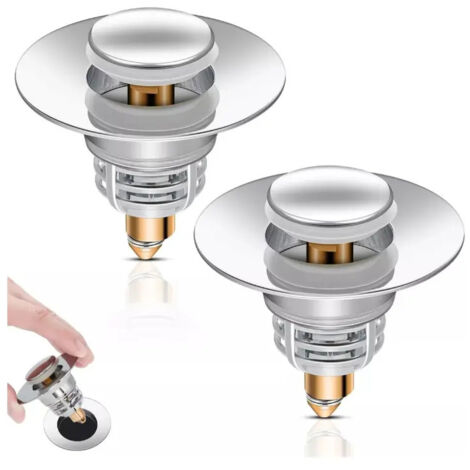 Lot de 2 boutons pour crpine dvier filtre et bouchon de vidange