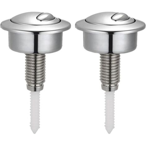 Lot de 2 boutons poussoirs à double chasse d'eau pour réservoir de toilettes Siamp pour Optima 49 Bouton poussoir à double chasse d'eau pour Twyford Vitra
