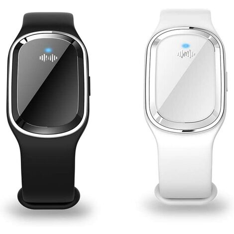 Lot de 2 bracelets anti-moustiques électroniques à ultrasons avec câble USB - Étanches - Pour enfants et adultes