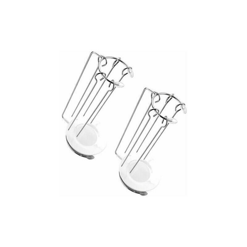 Lot de 2 Brochettes pour Barbecue en Acier Inoxydable avec Support de Suspension