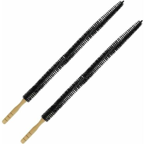 Lot de 2 Brosse radiateur Brosse de Nettoyage pour Radiateur 75 cm Longue et Flexible avec Manche en Bois Convient pour Radiateur et Sèche Linge