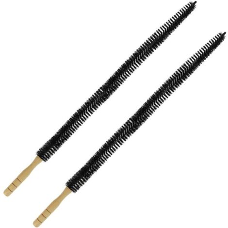 Lot de 2 Brosse radiateur Brosse de Nettoyage pour Radiateur 75 cm Longue et Flexible avec Manche en Bois Convient pour Radiateur et Sèche Linge