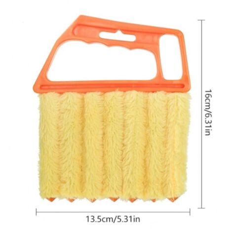 Lot de 2 brosses de nettoyage des volets roulants, nettoyage des lames, brosse à rideau à 7 lames, outil de nettoyage de rideau, brosse de fenêtre, climatiseurs