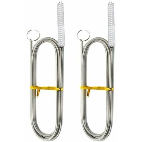 ALWAYSH Lot de 2 Brosses de Nettoyage pour Réfrigérateur, Outil de Nettoyage de Trou de Vidange de Réfrigérateur, Brosse Frigo Brosse Déboucheur de Canalisation, Longue Brosse à Récurer Flexible -