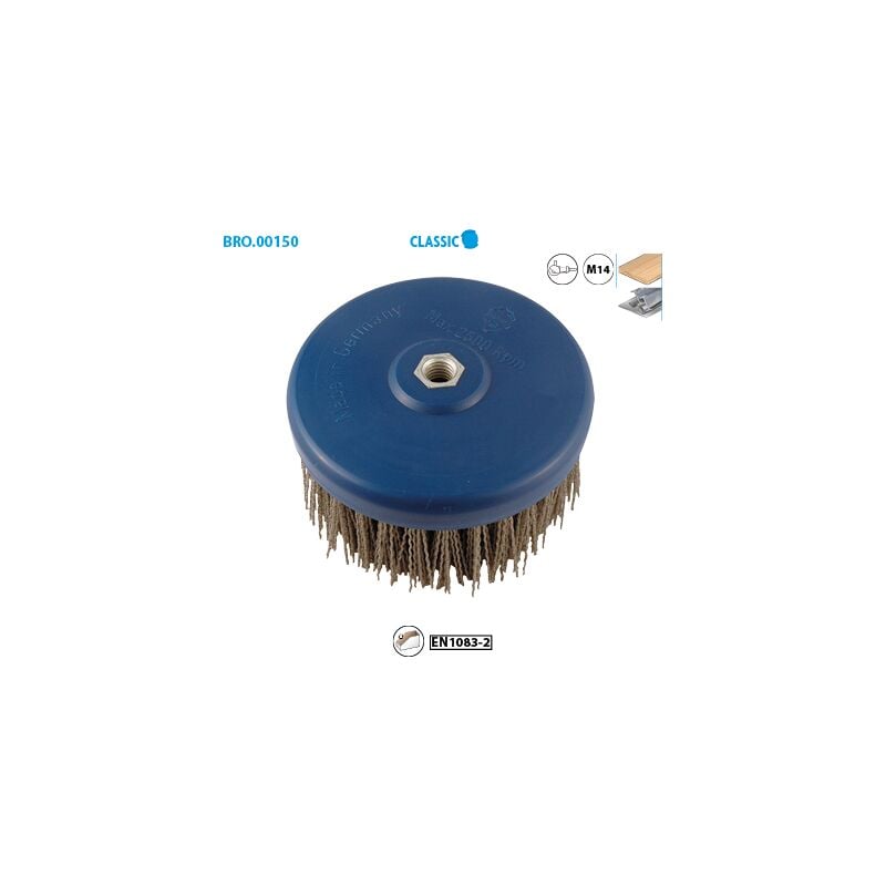 Leman - Brosse fil nylon pour polisseuse Classic Boite de 2 ø 130 Grain 60