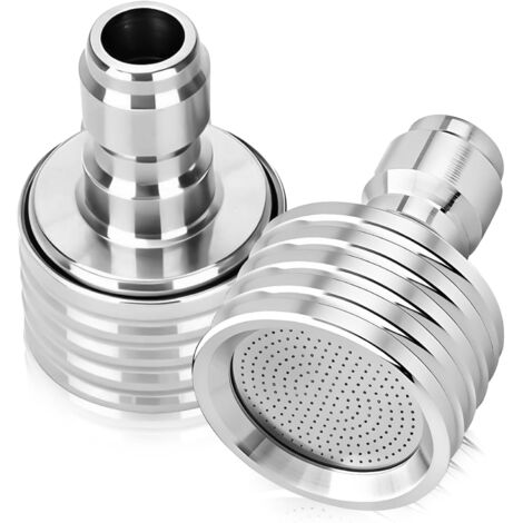 Lot de 2 buses de lavage haute pression en laiton, embouts de pulvérisation pour système de lavage à pression, raccord rapide de 6,35 mm, trous de maille de 0,5 mm, pour lavage de voiture et arrosage