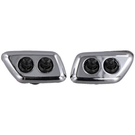 Lot de 2 buses de lave-glace pour phares avant, compatibles avec les modèles noir et argent.