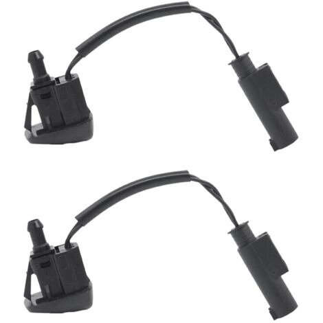 Lot de 2 buses de pulvérisation de lave-glace chauffantes 61667046060 pour Série 5 E60 E61 2004-2010 525I 528I 530I 535I 550I