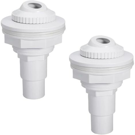 Lot de 2 buses d'entrée de piscine de 13,3 cm avec joint et adaptateur