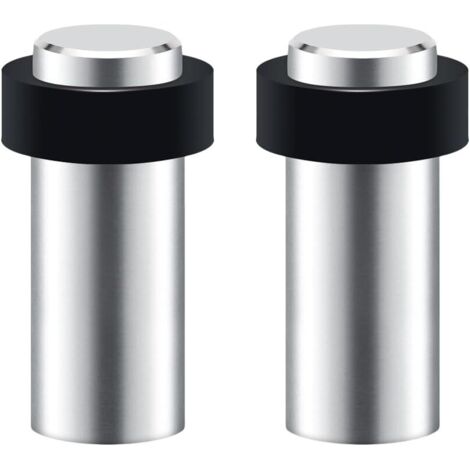 lot de 2 Butée de Porte Sol, Hauteur 80mm, Arrêts de Portes en Acier Inoxydable avec Vis, Butoir Porte