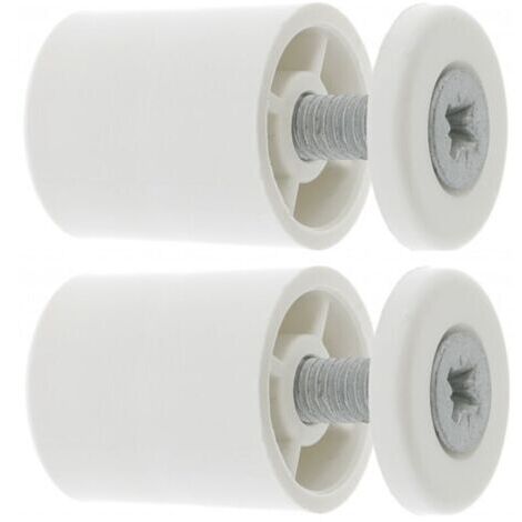 Lot de 2 butées d'arrêt de lame finale de volet roulant ronde 25mm Ø22mm en PVC Installation facile avec rondelle et vis Blanc