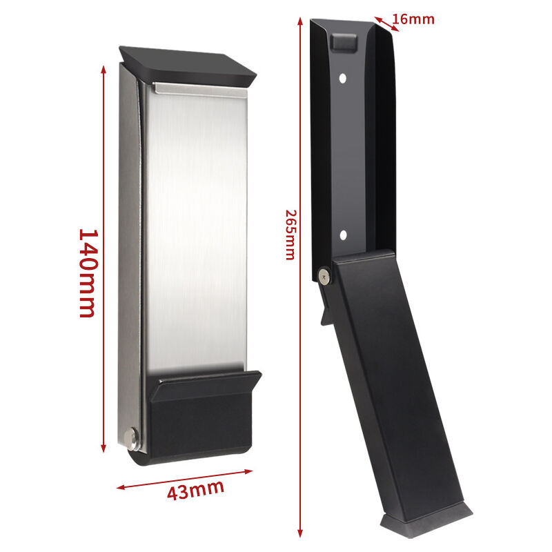 Lot de 2 butées de porte, sans perçage, maintien de la porte ouverte, simple butée de porte à pédale, bas de porte noir