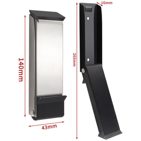 Lot de 2 butées de porte, sans perçage, maintien de la porte ouverte, simple butée de porte à pédale, bas de porte noir