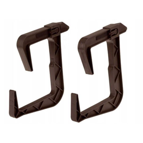 Lot de 2 cache-pots de balcon marron