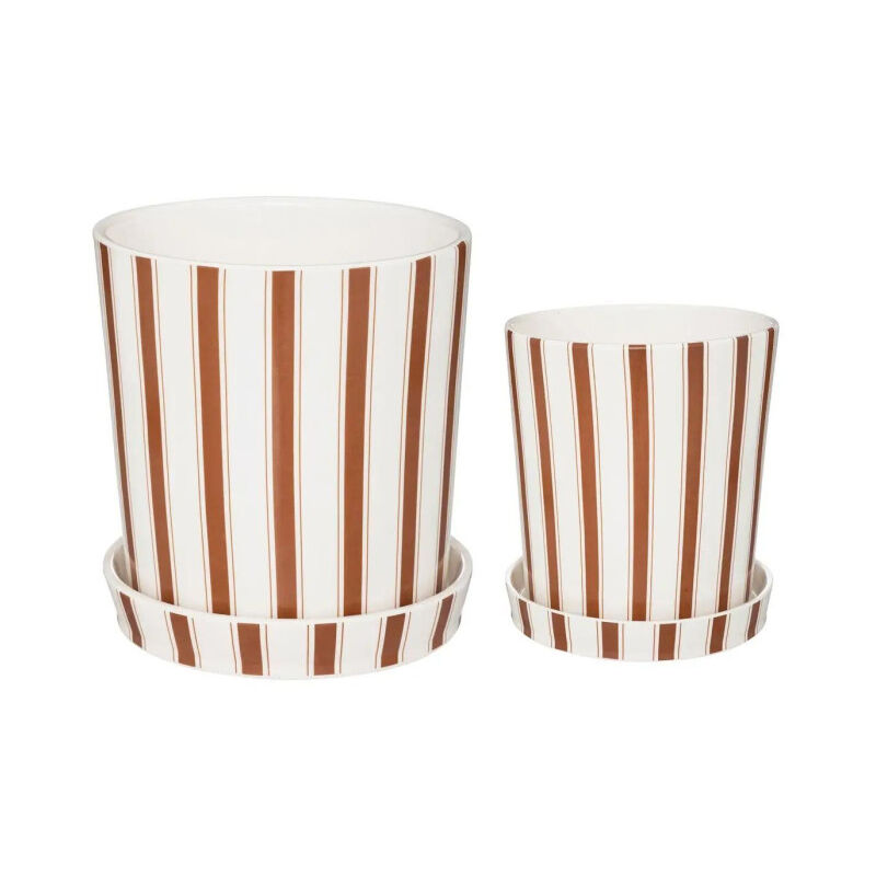 Lot de 2 Cache-Pots Design 'Rivi' 25cm Multicolore