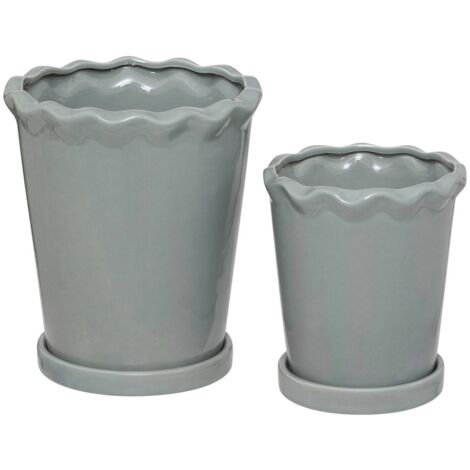 Lot de 2 cache-pots Wild H21 16cm - Atmosphera créateur d'intérieur