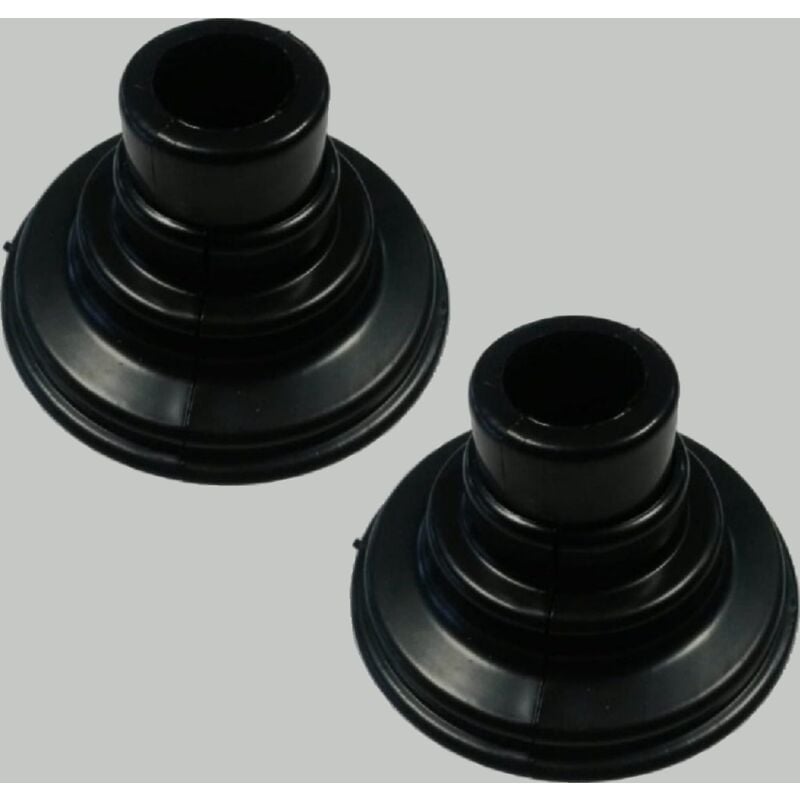 Lot de 2 caches tuyaux muraux sèche-serviettes noir mat