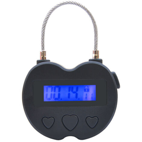 Lot de 2 cadenas à minuterie intelligents, écran LCD, rechargeables par USB, pour les voyages