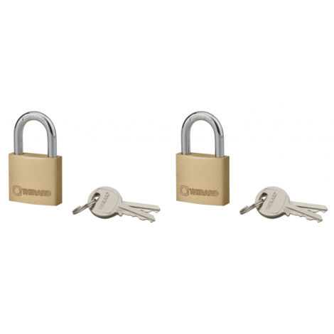 Lot de 2 cadenas Type1+, 30mm, anse acier, 2 clés/cadenas, s'entrouvrant avec la même clé - THIRARD