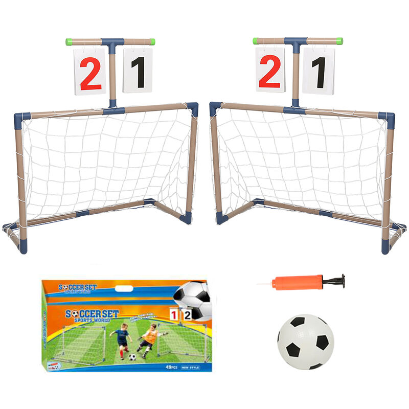 Lot de 2, Cage de Football pour Enfants, Pliable, Filet de Football, Montage Rapide, pour Jardin, Cours