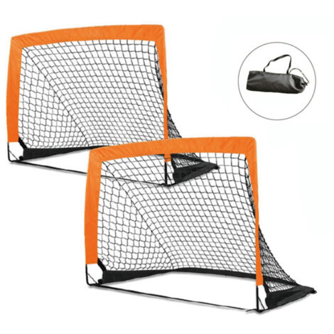 Lot de 2 Cages de Foot Challenge 120cm Orange