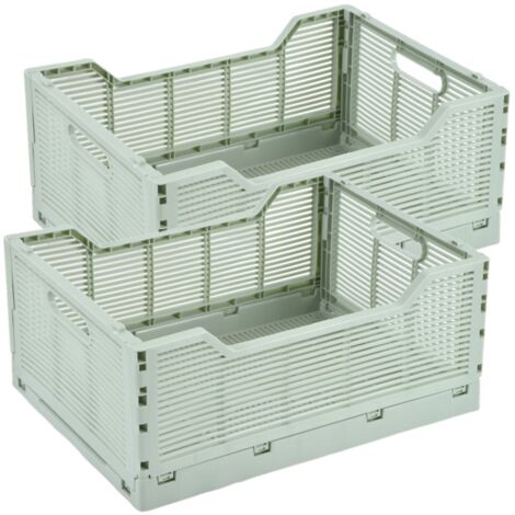 Lot de 2 cagettes pliables grand format FOLDY