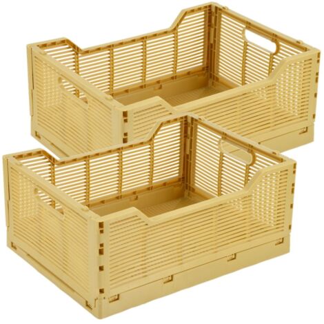 Lot de 2 cagettes pliables grand format FOLDY