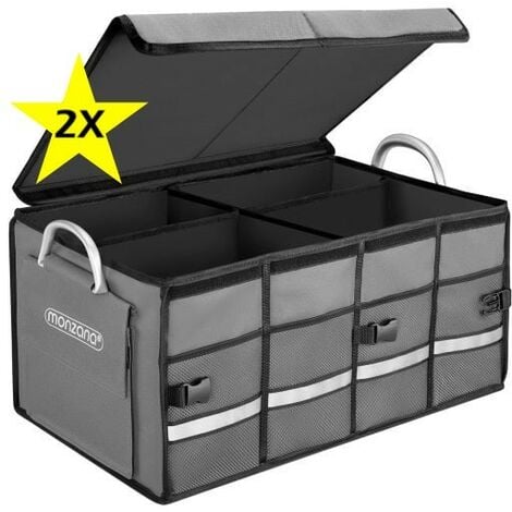 Boîte de Rangement du Coffre de Voiture Portable Organisateur Pliable -  300D Khaki Cationique-TVC-Mall.com