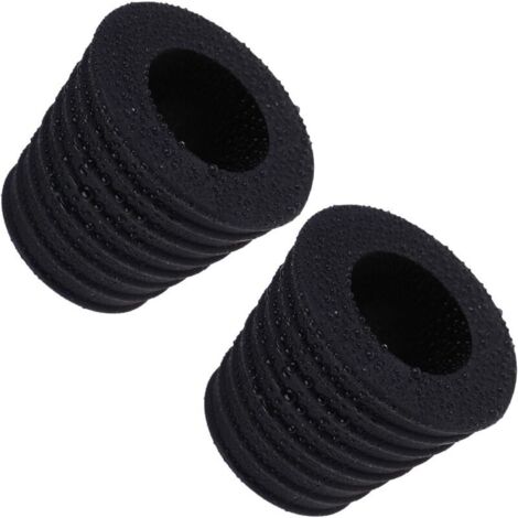 Lot de 2 cales pour parasols de 3,8 cm, cônes pour table de terrasse avec trou d'ouverture de 50 à 69 mm (2, noir)