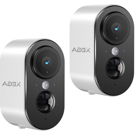 Lot de 2 Caméra de surveillance intérieure 4G LTE Xega 2K HD, détection PIR, vision nocturne couleur,batterie 6000mAh, carte SIM, stockage TF/cloud