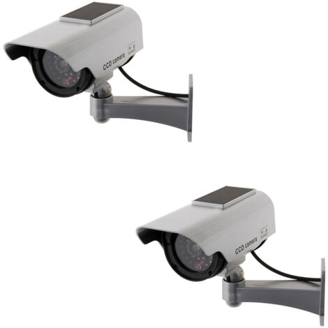 Lot de 2 caméras solaires factices LED - Otio