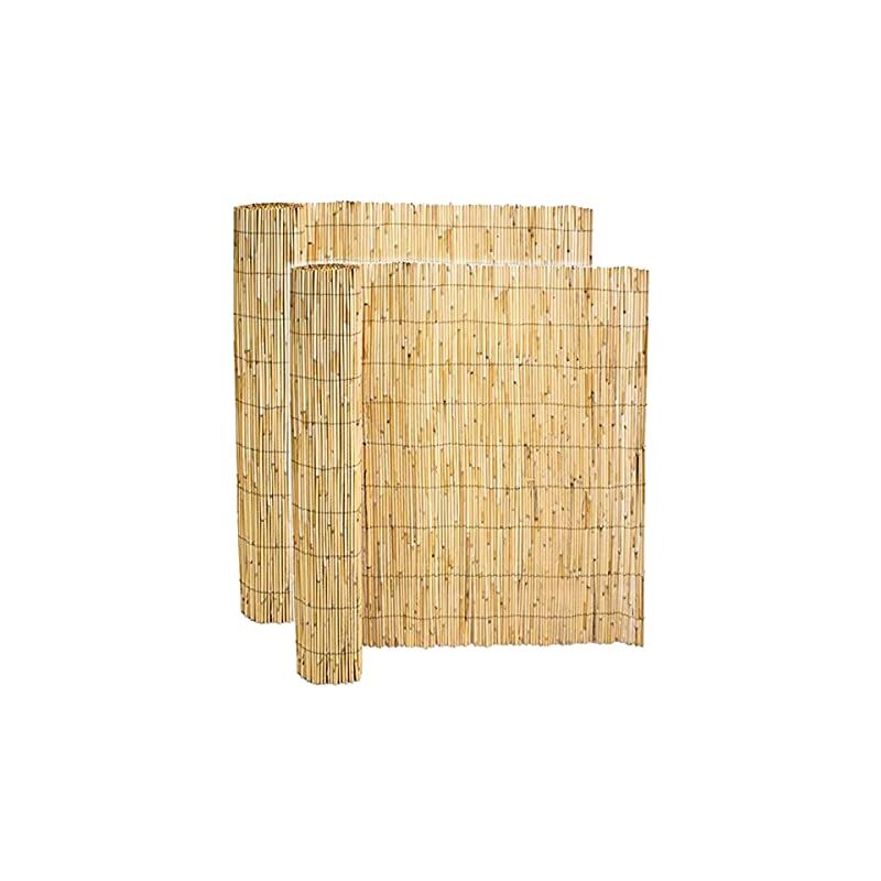 Visiodirect - Lot de 2 canisse en Bambou brise vue, clôture de jardin décorative extérieur pour jardin et terrasse ,couverture de protection contre